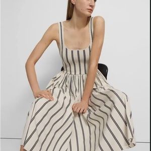 Theory Glossy Striped Dress. Brand new